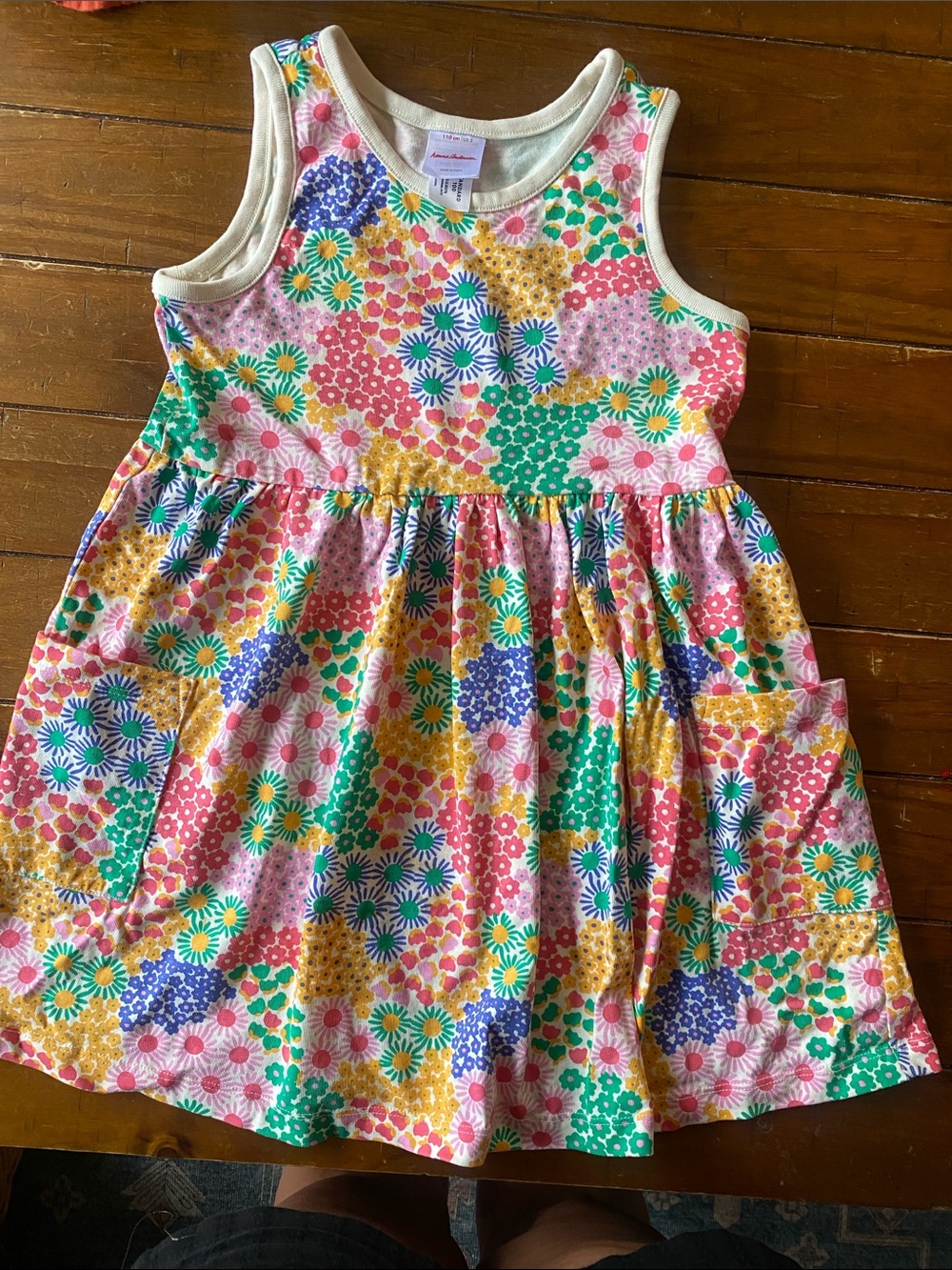 Hanna Andersson Floral Tank Dress in Pink, Green, Yellow & Blue